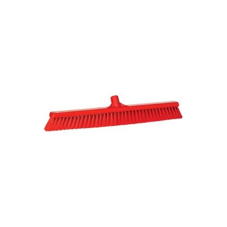 Remco Vikan 24in Small Particle Push Broom- Soft, Red 31994